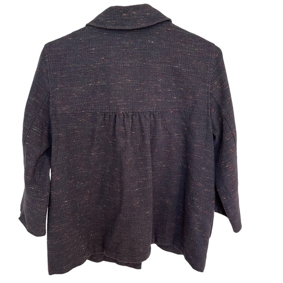 J. Jill Blazer Women’s‎ Medium Jacket Tweed Speckled Button Up 3/4 Sleeves Lined - Picture 2 of 6